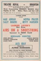 Airs On A Shoestring Moyra Fraser Brighton Theatre Flyer
