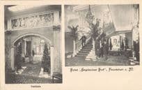 AK Frankfurt Hotel Englischer Hof Vestibule Old German Postcard