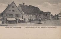 AK Grafenberg Oberer Marktplatz Gasthof Hotel German Postcard