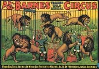 Al G Barnes Animal Circus Marvel Steel Arena Advertising Poster Postcard