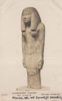 Alabaster Egyptian Princess Dynasty Figure Statue Old Postcard
