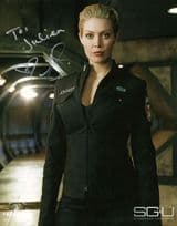 Alaina Huffman Stargate Universe Supernatural 10x8 Hand Signed Photo