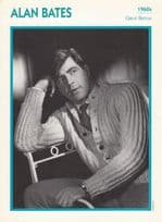 Alan Bates Astrology British Actor Rare Italian 8" x 5" Film Photo Card