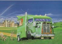 Alan Bertrand French Lorry Van A La Francaise Painting Postcard
