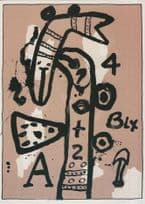 Alan Davie Kip's Horse Variation 1 Painting Postcard