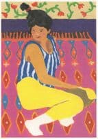 Alan Fears Cutting Some Rug Carpet Pop Art Painting Postcard