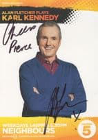 Alan Fletcher Rare Channel 5 Neighbours Hand Signed Cast Card Photo