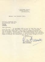 Alan Freeman Radio 1 DJ Early 1961 Hand Signed Scary Letter