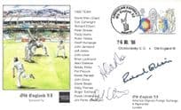 Alan Oakman Richard Ellison TRIPLE Cricket 1998 Hand Signed FDC