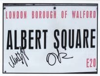 Albert Square Street Signed 10x8 Eastenders 2x Hand Signed Photo
