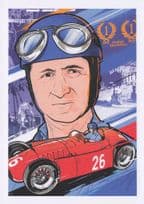 Alberto Ascari Italian Grand Prix F1 Motor Race Racing Driver Painting Postcard