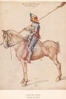 Albrecht Durer A Knight In Armour Medici Military Painting Postcard