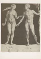 Albrecht Durer Adam & Eve 1504 Bible Painting Postcard