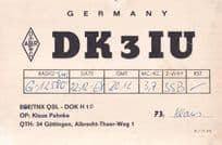 Albrecht Thaer Wang German 1960s Amateur Radio Station QSL Card