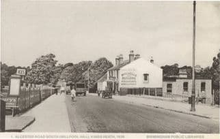 Alcester Road South Millpool Hill Kings Heath WW2 Birmingham Photo Postcard