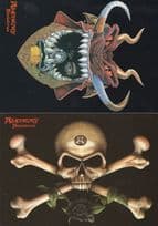 Alchemy Of Philosophy Skulls Fantasy Art 2x Postcard s