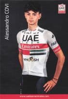 Alessandro Covi Italian UEA Arab Emirates Cyclist Team Postcard