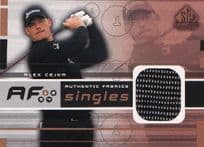 Alex Cejka Authentic Fabrics Singles PGA Golf 2003 Upper Deck Worn Shirt Card