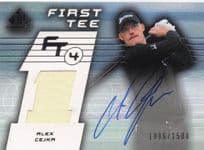 Alex Cejka First Tee SP 2003 Golf Hand Signed Worn PGA Shirt Card