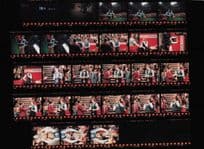 Alex Higgins Steve Davies Embassy Snooker Sheffield 1982 Proof Sheet Photo