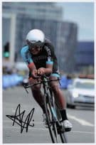 Alex Peters GB Cyclist Madison Genesis Team 12x8 Hand Signed Photo
