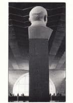 Alexande Lapine Moscow Statue Silhouette Shining At Night 1980 Postcard