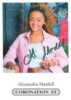 Alexandra Mardell Coronation Street Hand Signed Cast Card Photo