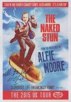 Alfie Moore The Naked Gun Stun Comedian Hand Signed Folded Flyer