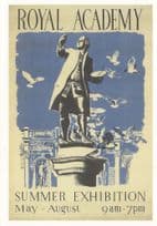 Alfred Thomson London Statue WW2 1940 Painting Exhibition Postcard