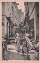 Alger Rue Kieber Arabic Shops Antique Postcard