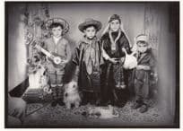 Algerian Children Guitar Fashion Music Group Lazhar Monsouri Photo Postcard