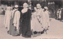 Algerie Conciliabule Arab Street Meeting Algeria Old Postcard
