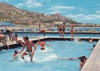 Algiers Algeria The White El Kettani Hotel Swimming Pool Postcard
