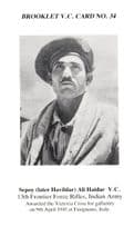 Ali Haidar 13th Frontier Force Rifles Indian WW2 Victoria Cross Postcard