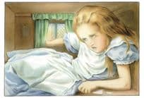 Alice As Growing Giant Through The Looking Glass 1911 Book Postcard