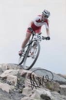 Alice Barnes GB Cyclist at Commonwealth Games 12x8 Hand Signed Photo