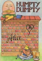 Alice In Wonderland Humpty Dumpty Portmanteau Word Rare Postcard