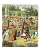Alice In Wonderland Queen King Of Hearts 1907 Book Postcard