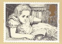 Alice In Wonderland Reading Letter Limited Edition Postcard