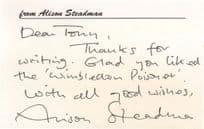 Alison Steadman The Wimbledon Poisoner Hand Signed Autograph