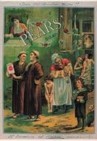 All Familiar Faces Pears Soap Victorian Advertising Cornwall London Postcard