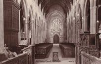 All Saints Church Holbeach Lincs Swains Series Interior RPC Old Postcard