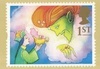 Alladin The Genie Arabian Nights Book RMPQ Stamp Postcard