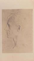 Allen Hutchinson British Sculptor Head Statue Antique Postcard