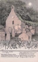 Alloway Kirk Ayr Demons Ghosts Dancing Scottish Phillimore Old Postcard