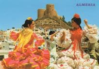 Almeria Dancing at Fortress Fashion Spain Folklore Postcard