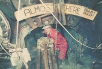 Almost There Sign Workers Making History Euro Channel Tunnel Postcard