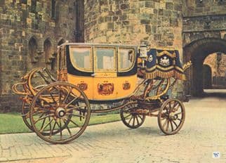 Alnwick Castle State Coach Carriage Northumberland Postcard