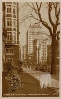 Along Sixth Street Portland Oregon USA Old Real Photo Postcard