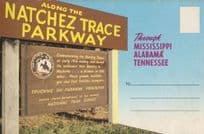 Along The Natchez Trace Parkway Mississippi Map Folding Postcard Book